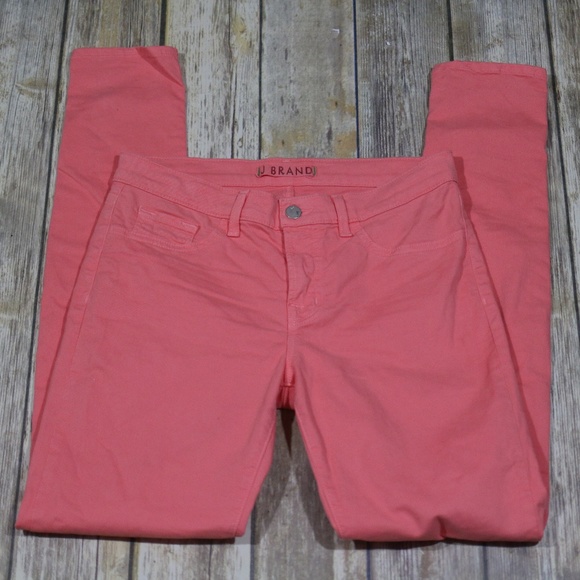 J Brand Denim - J Brand Skinny Leg Ankle Jeans High Rise Coral
